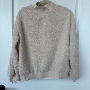 Anthropologie Cream Textured Sweater